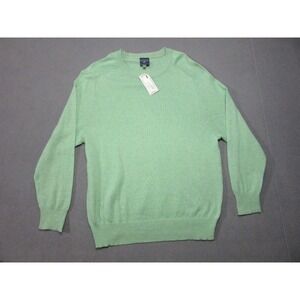 Bills Khakis Sweater Mens Medium Green Crewneck Cotton Knit Pullover Casual